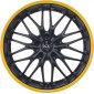 8x18 ET35 - LK5/120 ML72.6 Barracuda Voltec T6 mattblack PureSports / Color Trim gelb - DS3