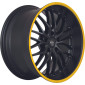 8x18 ET35 - LK5/120 ML72.6 Barracuda Voltec T6 mattblack PureSports / Color Trim gelb - DS3