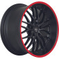 9x20 ET30 - LK5/112 ML73.1 Barracuda Voltec T6 mattblack PureSports / Color Trim rot - DS10