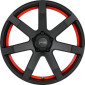8.5x20 ET35 - LK5/112 ML73.1 Corspeed Challenge mattblack PureSports / Undercut Color Trim rot - DS10
