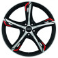 7.5x18 ET50 - LK5/112 ML76 Ronal R62 Red jetblack-matt-frontkopiert