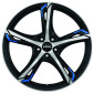 7.5x18 ET51 - LK5/112 ML76 Ronal R62 Blue jetblack-matt-frontkopiert