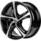 7.5x17 ET38 - LK5/114.3 ML72.6 Brock B25 schwarz front-poliert