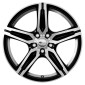 7.5x17 ET45 - LK5/108 ML72.6 Brock B29 schwarz front-poliert