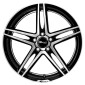8.5x19 ET35 - LK5/120 ML72.6 Brock B33 schwarz front-poliert