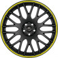 10.5x20 ET45 - LK5/120 ML74.1 Barracuda Karizzma mattblack PureSports / Color Trim gelb