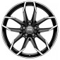 7.5x17 ET37 - LK5/112 ML66.6 Rial Lucca diamant-schwarz frontpoliert