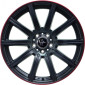 9.5x19 ET45 - LK5/112 ML66.6 Keskin KT16 Dynamic matt black lip red