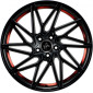 8.5x19 ET45 - LK5/108 ML72.6 Keskin KT20 Future matt black red inside