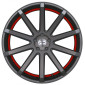 10.5x21 ET40 - LK5/114.3 ML73.1 Corspeed Deville gunmetal / Undercut Color Trim rot