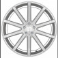 9x20 ET25 - LK5/112 ML73.1 Corspeed Deville silver-brushed-surface / Undercut Color Trim weiss - DS15