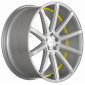 9x21 ET35 - LK5/120 ML74.1 Corspeed Deville silver-brushed-surface / Undercut Color Trim gelb