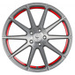 10.5x20 ET40 - LK5/114.3 ML73.1 Barracuda Project 2.0 silver brushed / Undercut Color Trim rot