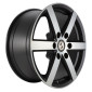 8x18 ET25 - LK6/139.7 ML106.1 Etabeta Robus black matt full polished