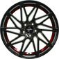8.5x20 ET30 - LK5/112 ML72.6 Keskin KT20 Future black painted red inside