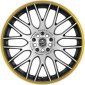 8x18 ET38 - LK5/120 ML72.6 Barracuda Karizzma mattblack-polished / Color Trim gelb