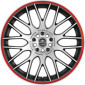 8x18 ET33 - LK4/108 ML73.1 Barracuda Karizzma mattblack-polished / Color Trim rot