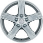 7.5x17 ET55 - LK5/118 ML71.1 Mak King 5 silver