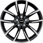 7x17 ET50 - LK5/108 ML63.3 Autec Typ AS - Astana schwarz poliert