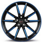 8x19 ET50 - LK5/112 ML57.1 Borbet LX black matt spoke rim blue polished