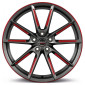 8x19 ET50 - LK5/112 ML57.1 Borbet LX graphite spoke rim red polished