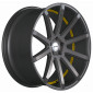 10.5x22 ET15 - LK5/112 ML73.1 Corspeed Deville gunmetal / Undercut Color Trim gelb