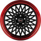 8x18 ET45 - LK5/112 ML66.5 Borbet B black rim red