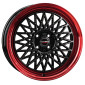8x18 ET45 - LK5/112 ML66.5 Borbet B black rim red