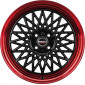 8x18 ET45 - LK5/112 ML66.5 Borbet B black rim red