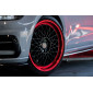 8x18 ET45 - LK5/112 ML66.5 Borbet B black rim red