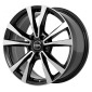 7.5x18 ET49 - LK5/112 ML66.5 Rial M12 diamant-schwarz frontpoliert