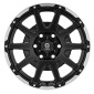 7.5x17 ET25 - LK5/127 ML71.6 Sparco Dakar matt black lip polished + rivets