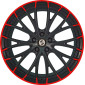 9x20 ET48 - LK5/130 ML71.6 Etabeta Piuma-C black shiny red special edition