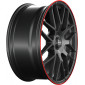 8.5x19 ET30 - LK5/100 ML66.6 MAM GT1 matt black lip red