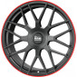 8.5x19 ET30 - LK5/100 ML66.6 MAM GT1 matt black lip red