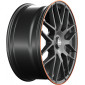 9.5x19 ET30 - LK5/112 ML66.6 MAM GT1 matt black lip orange