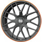 9.5x19 ET30 - LK5/112 ML66.6 MAM GT1 matt black lip orange