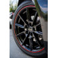 8x18 ET48 - LK5/112 ML66.6 Borbet LX18 black glossy rim red
