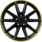 8x18 ET48 - LK5/112 ML66.6 Borbet LX18 black matt rim yellow