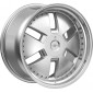 11x20 ET32 - LK5/112 ML66.6 Axxion Y1 race silber lackiert mit hochglanzpoliertem Felgenbett