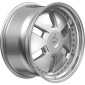 11x20 ET32 - LK5/112 ML66.6 Axxion Y1 race silber lackiert mit hochglanzpoliertem Felgenbett