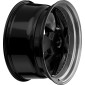 9x20 ET40 - LK5/112 ML66.6 Axxion Y1 schwarz glänzend lackiert mit hochglanzpoliertem Felgenbett