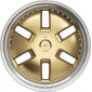 11x20 ET32 - LK5/112 ML66.6 Axxion Y1 gold glänzend lackiert mit hochglanzpoliertem Felgenbett