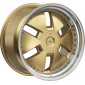 11x20 ET32 - LK5/112 ML66.6 Axxion Y1 gold glänzend lackiert mit hochglanzpoliertem Felgenbett