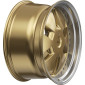 11x20 ET32 - LK5/112 ML66.6 Axxion Y1 gold glänzend lackiert mit hochglanzpoliertem Felgenbett