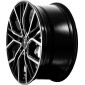 8.5x20 ET54 - LK5/114.3 ML67.1 Brock B41 schwarz front-poliert