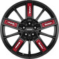 8.5x20 ET45 - LK5/112 ML76 Ronal R67 Red Right jetblack