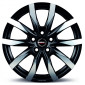 6.5x16 ET60 - LK5/120 ML65.1 Borbet CW5 black polished matt