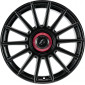 8.5x19 ET45 - LK5/112 ML72.6 Damina Performance DM09 black - Inlay red