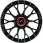 8.5x19 ET35 - LK5/112 ML72.6 Damina Performance DM10 black - Inlay red